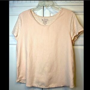 Chico’s peach blouse w/ mesh front size 3- women’s large